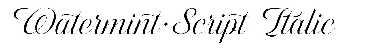 Watermint Script Italic